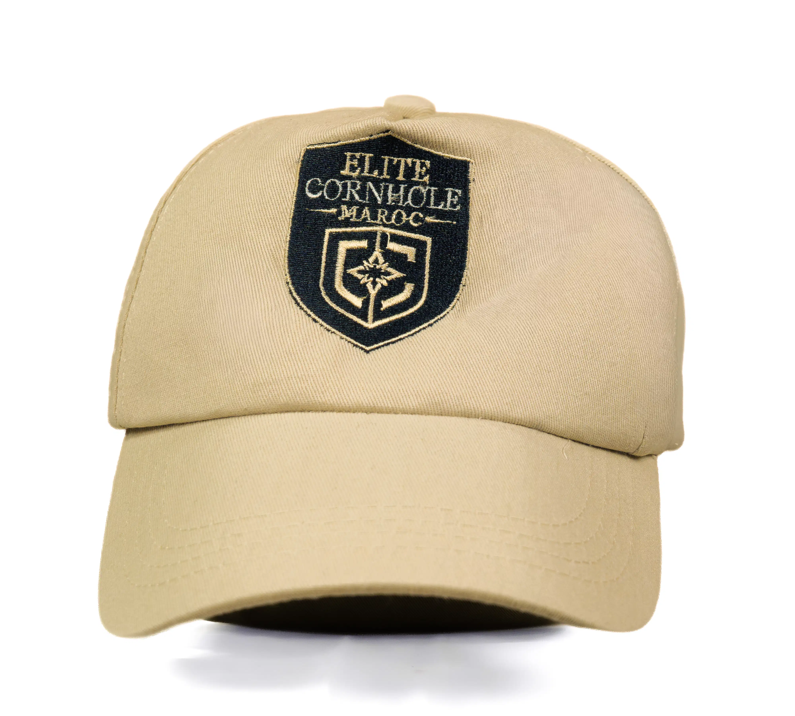 Casquette Beige sable élégante avec logo brodé, pour un rendu sobre et premium.