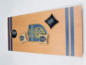 Location équipement événementiel Maroc - Planche de jeu cornhole ECM
